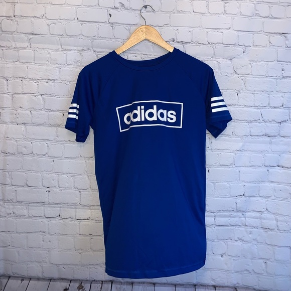 adidas Tops - Adidas Dark Blue & White Shirt size L
